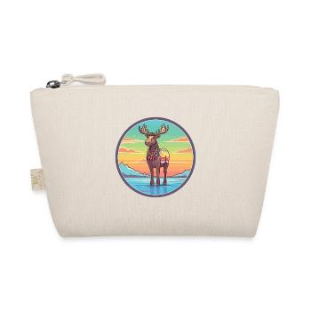 Caribou Watercolor Cartoon Kawaii Clipart Animal - Organic Pouch - nature - Front