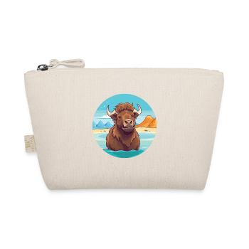 Bison Watercolor Cartoon Kawaii Clipart Animal - Organic Pouch - nature - Front