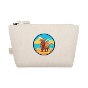 Buffalo Watercolor Cartoon Kawaii Clipart Animal - Organic Pouch - nature - Front