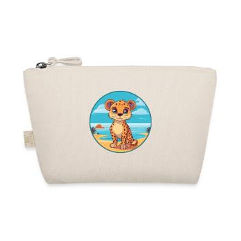 Cheetah Watercolor Cartoon Kawaii Clipart Animal - Organic Pouch - nature - Front