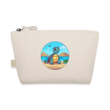 Turtle Watercolor Cartoon Kawaii Clipart Animal - Organic Pouch - nature - Front