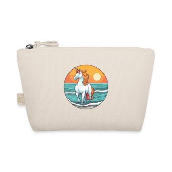 Unicorn Watercolor Cartoon Kawaii Clipart Animal - Organic Pouch - nature - Front