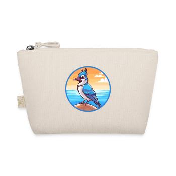 Blue Jay Watercolor Cartoon Kawaii Clipart Animal - Organic Pouch - nature - Front