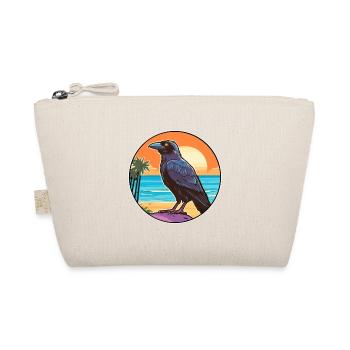 Crow Watercolor Cartoon Kawaii Clipart Animal - Organic Pouch - nature - Front