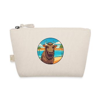 Buffalo Watercolor Cartoon Kawaii Clipart Animal - Organic Pouch - nature - Front