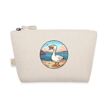 Goose Watercolor Cartoon Kawaii Clipart Animal - Organic Pouch - nature - Front
