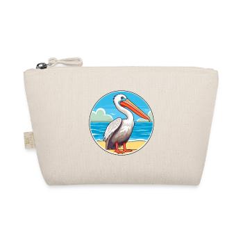 Pelican Watercolor Cartoon Kawaii Clipart Animal - Organic Pouch - nature - Front