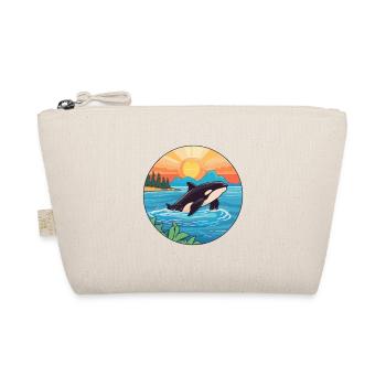 Orca Watercolor Cartoon Kawaii Clipart Animal - Organic Pouch - nature - Front
