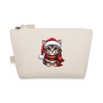 Santa Claus Cat - Organic Pouch - nature - Front