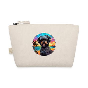 Affenpinscher Dog Breed Colorful Cartoon Watercolo - Organic Pouch - nature - Front