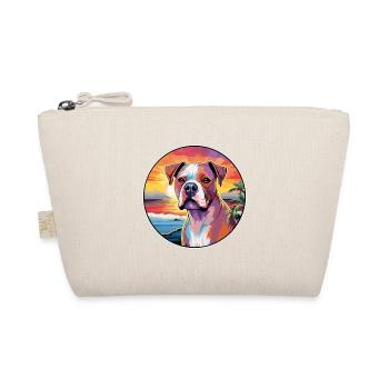 American Bulldog Dog Breed Colorful Cartoon Waterc - Organic Pouch - nature - Front