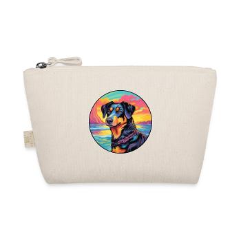 Beauceron Dog Breed Colorful Cartoon Watercolor - Organic Pouch - nature - Front
