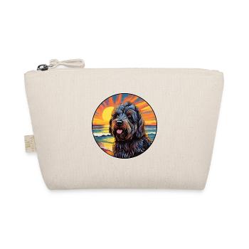 Schwarzer russischer Terrier Hunderasse Bunte Karikatur W - Bio-Täschchen - Natur - Vorne