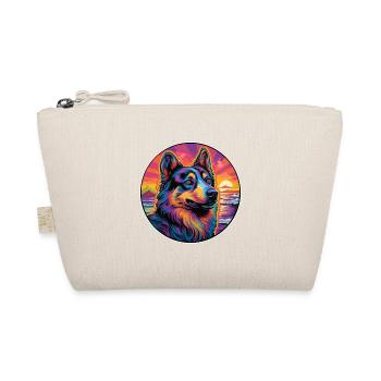 Bohemian Shepherd Dog Breed Colorful Cartoon Water - Organic Pouch - nature - Front