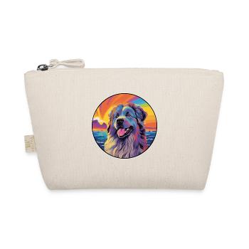 Caucasian Shepherd Dog Breed Colorful Cartoon Wate - Organic Pouch - nature - Front