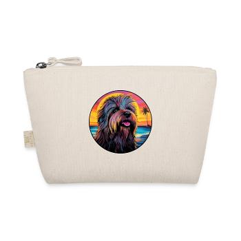 Briard Dog Breed Colorful Cartoon Watercolor - Organic Pouch - nature - Front
