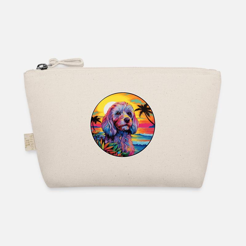 Cockapoo chien race coloré dessin animé aquarelle Trousse biologique
