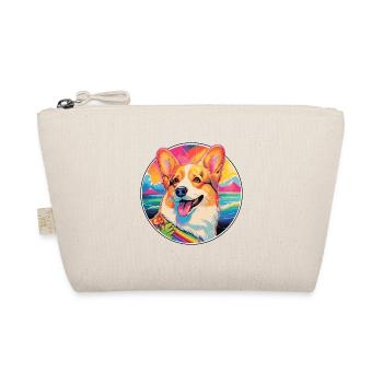 Corgi Dog Breed Colorful Cartoon Watercolor - Organic Pouch - nature - Front
