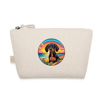 Teckel chien race coloré dessin animé aquarelle - Trousse biologique - nature - Devant