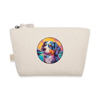 Caucasian Ovcharka Dog Breed Colorful Cartoon Wate - Organic Pouch - nature - Front