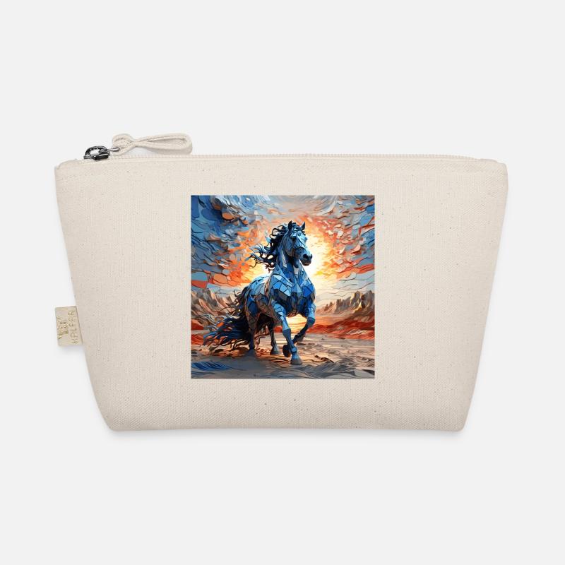 Cheval bleu abstrait au lever du soleil Trousse biologique