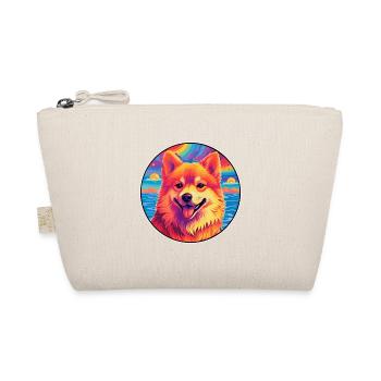 Race de chien de spitz finlandais coloré de dessin animé Watercolo - Trousse biologique - nature - Devant
