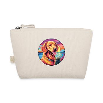 Golden Retriever Dog Breed Colorful Cartoon Waterc - Organic Pouch - nature - Front