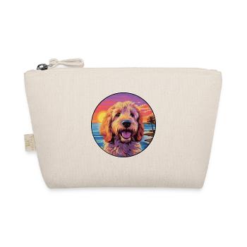 Goldendoodle Hunderasse Bunte Karikatur Aquarell - Bio-Täschchen - Natur - Vorne