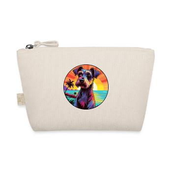 German Hunting Terrier Dog Breed Colorful Cartoon - Organic Pouch - nature - Front