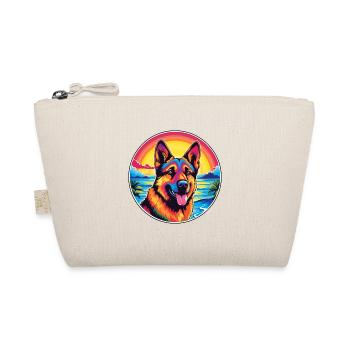 German Shepherd Dog Breed Colorful Cartoon Waterco - Organic Pouch - nature - Front