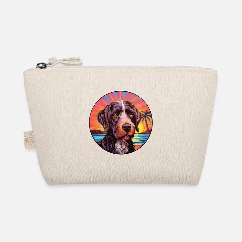 German Wirehaired Pointer Dog Breed Colorful Carto Organic Pouch