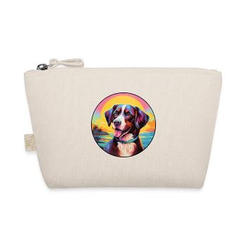 Laufhund Hunderasse buntes Karikatur-Aquarell - Bio-Täschchen - Natur - Vorne