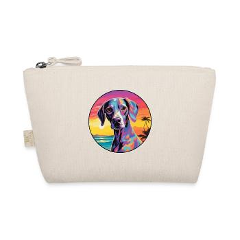 Leopard Cur Dog Breed Colorful Cartoon Watercolor - Organic Pouch - nature - Front