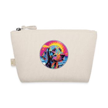 Leopard Hound Dog Breed Colorful Cartoon Watercolo - Organic Pouch - nature - Front