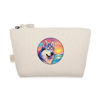 Nördliche Inuit-Hunderasse Bunte Karikatur Watercol - Bio-Täschchen - Natur - Vorne