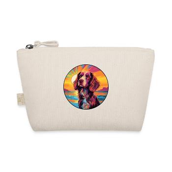 Norfolk Spaniel Dog Breed Colorful Cartoon Waterco - Organic Pouch - nature - Front