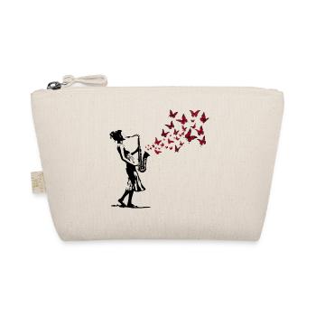 Saxophone Music Butterfly Street Art Style - Organic Pouch - nature - Front