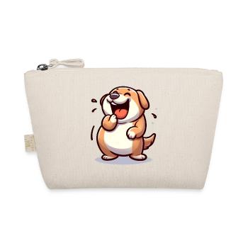 LAUGHING DOG FOUR-LEGGED FRIEND PET ANIMAL LOVER JOKE - Organic Pouch - nature - Front