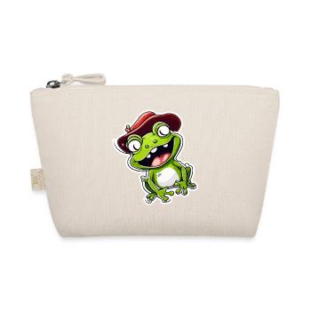 Frosch / Tier / Quack / Kröte / Teich / hüpfen - Bio-Täschchen - Natur - Vorne