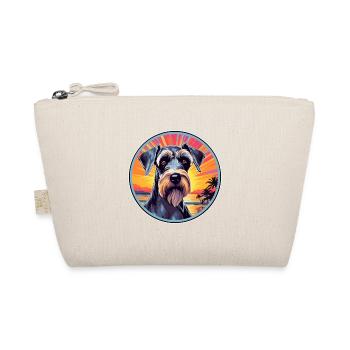 Standard Schnauzer Dog Breed Colorful Cartoon Wate - Organic Pouch - nature - Front