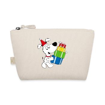 WEIHNACHTEN - GESCHENKE - HUND - TIERISCH - Bio-Täschchen - Natur - Vorne