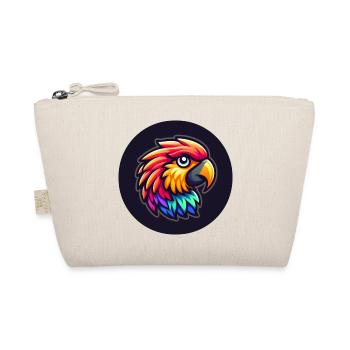 Parrot Macaw Head Colorful Cartoon Comic - Organic Pouch - nature - Front