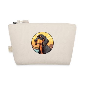 Noir et Tan Coonhound chien race Cartoon Kawaii - Trousse biologique - nature - Devant