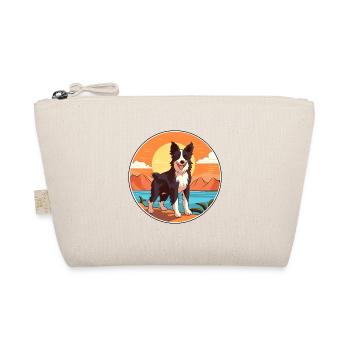 Border Collie Hund Rasse Cartoon Kawaii Clipart Hund - Bio-Täschchen - Natur - Vorne