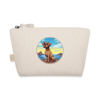 Border Terrier Dog Breed Cartoon Kawaii Clipart - Organic Pouch - nature - Front