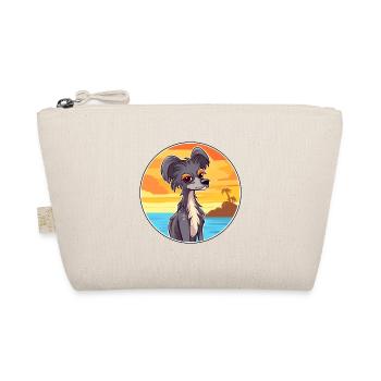 Chinese Crested Dog Breed Cartoon Kawaii Clipart - Organic Pouch - nature - Front