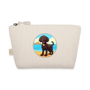 Lockig beschichteter Retriever Hund Rasse Cartoon Kawaii - Bio-Täschchen - Natur - Vorne