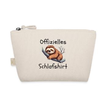 Offizielles Schlafshirt mit süßem Faultier - Bio-Täschchen - Natur - Vorne