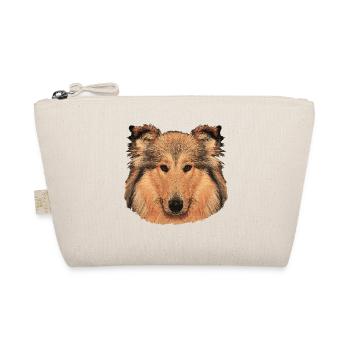 hunde tees mädchen, langhaar collie - Bio-Täschchen - Natur - Vorne