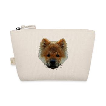 sweater mit hündchen, chow chow welpe - Bio-Täschchen - Natur - Vorne